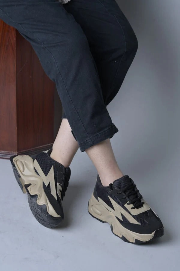 Women Chunky Sport Sneakers – Stylish Lace-Up Running & Casual Sneakers for Girls